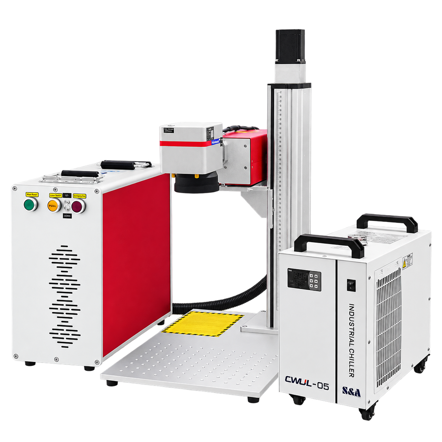 LZ-UV JPT UV Laser Marking Machine with Electric Lift — source photograph with background removed