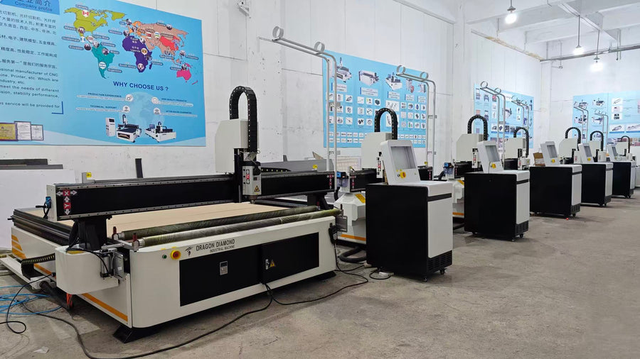 CNC machines at the Dragon Diamond factory