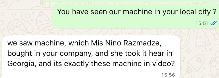 Customer message about a local referral
