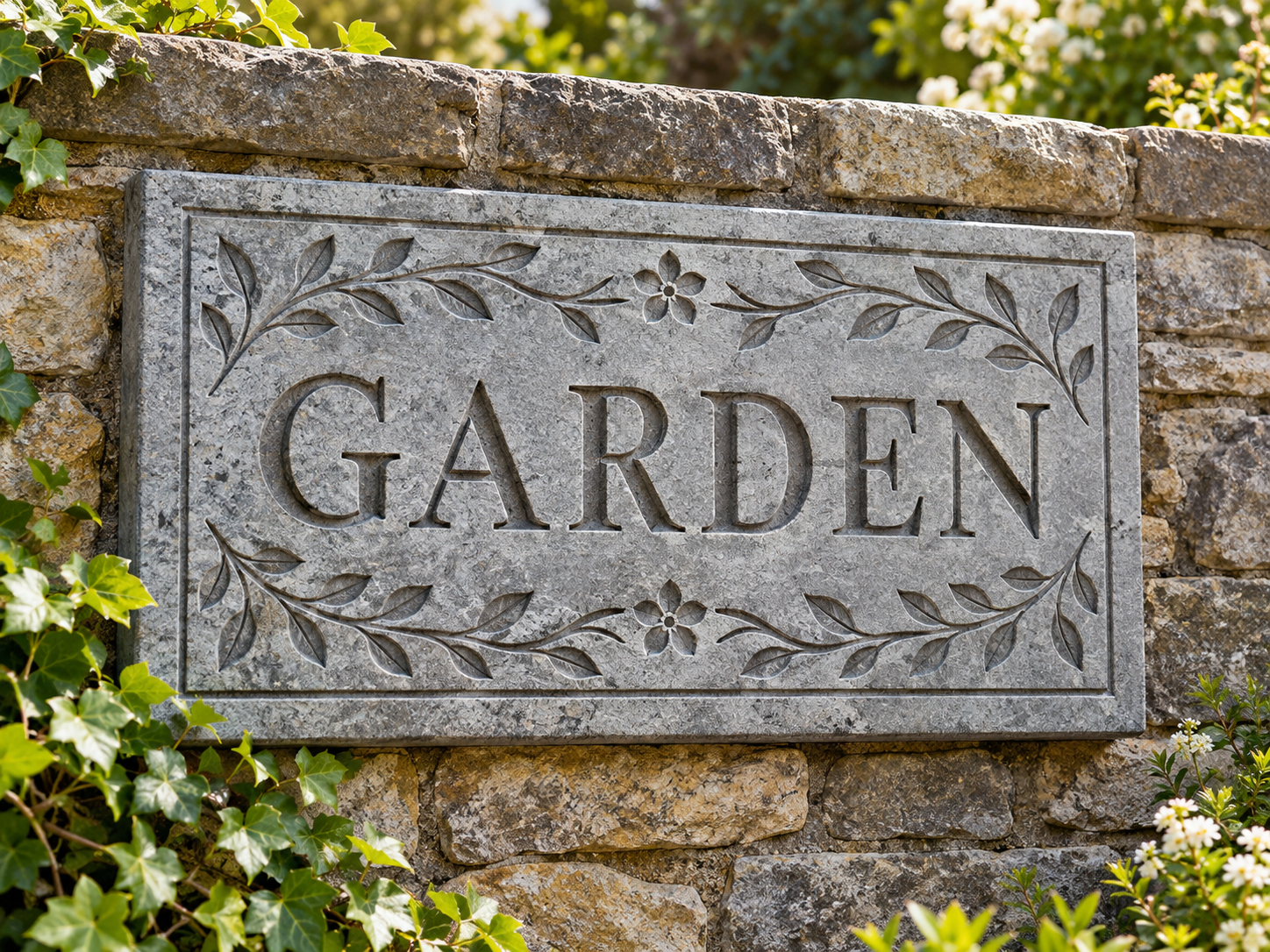 Stone signs & plaques — illustrative finished-product application