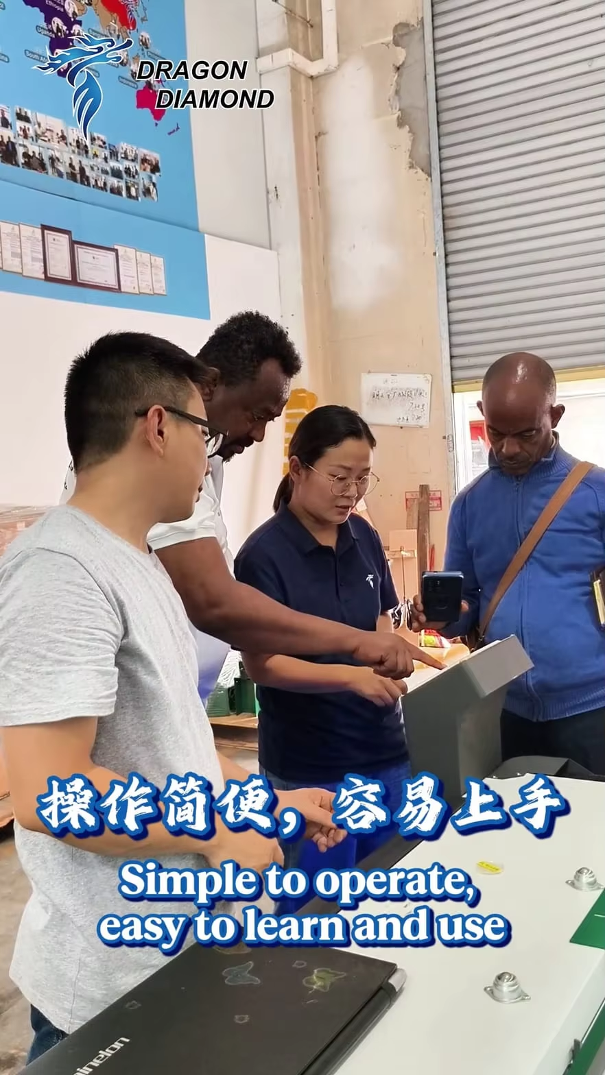 Hands-on equipment training with the team