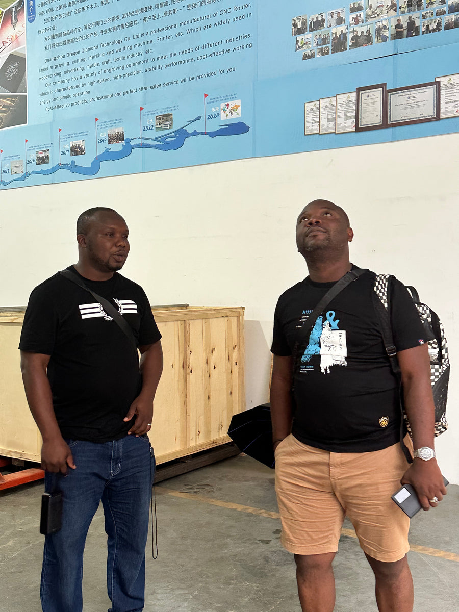 Customers visiting the factory workshop