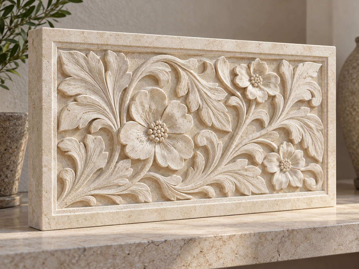 Decorative stone reliefs — illustrative finished-product application