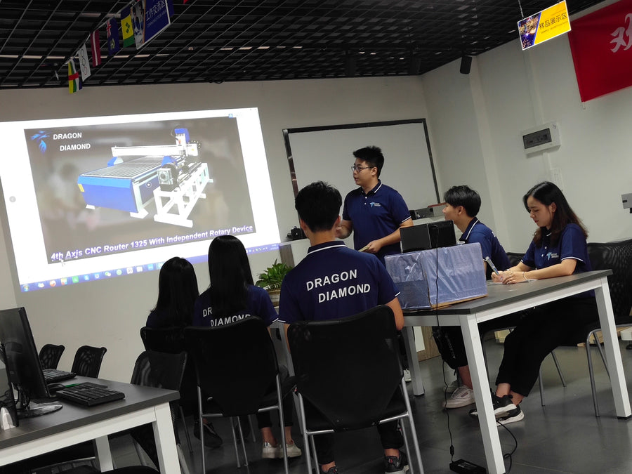 Dragon Diamond team members in a product training session