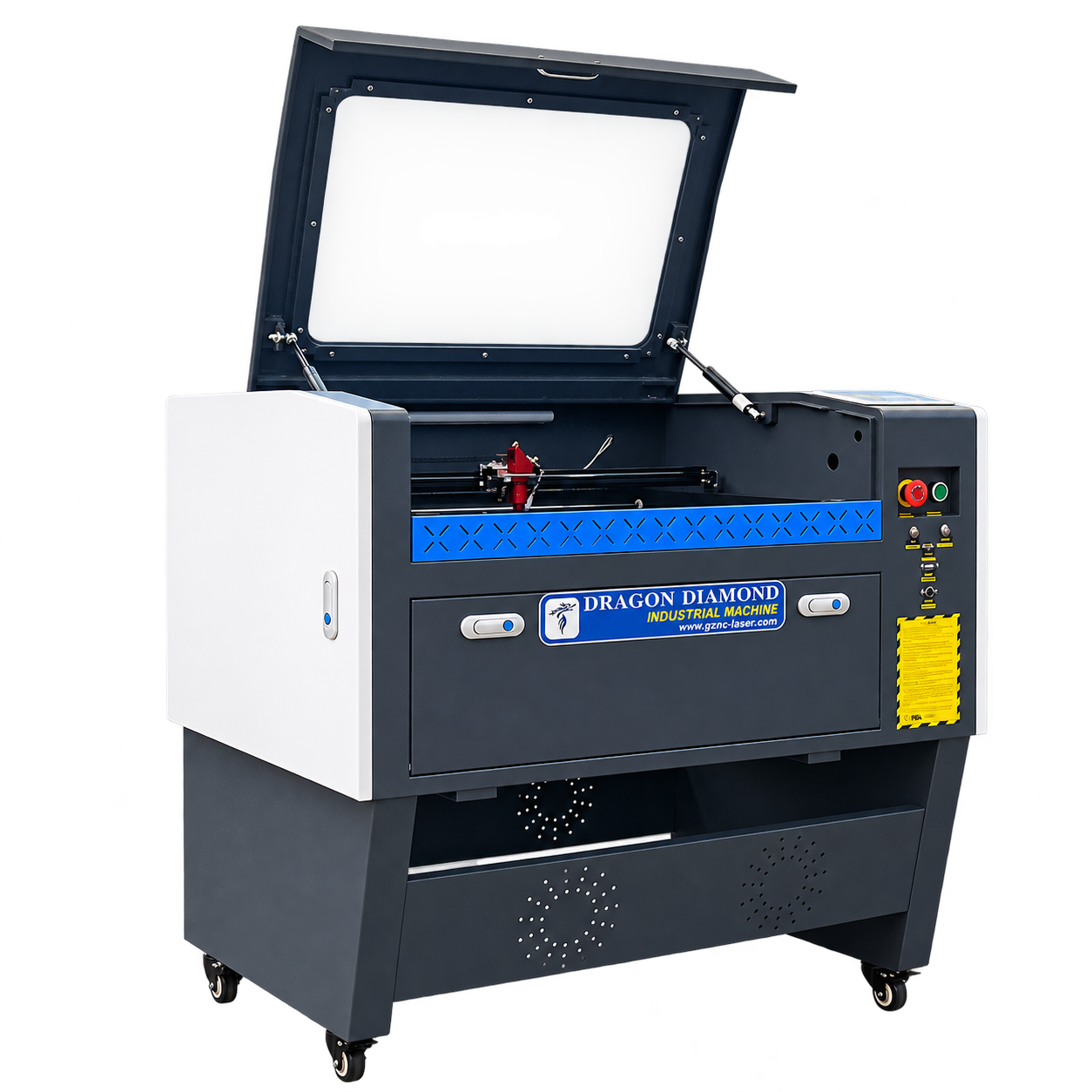 LZ-M46B 4060 CO2 laser cutter with support stand